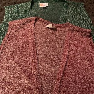 2 Lularoe Joys. Long vest